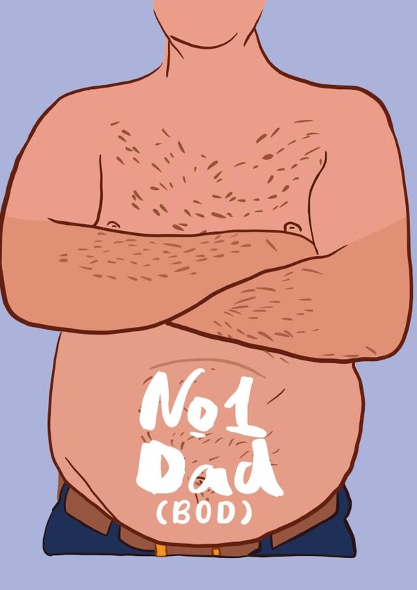 Funny and rude Father's Day card 1000 created by Kwirk Cards