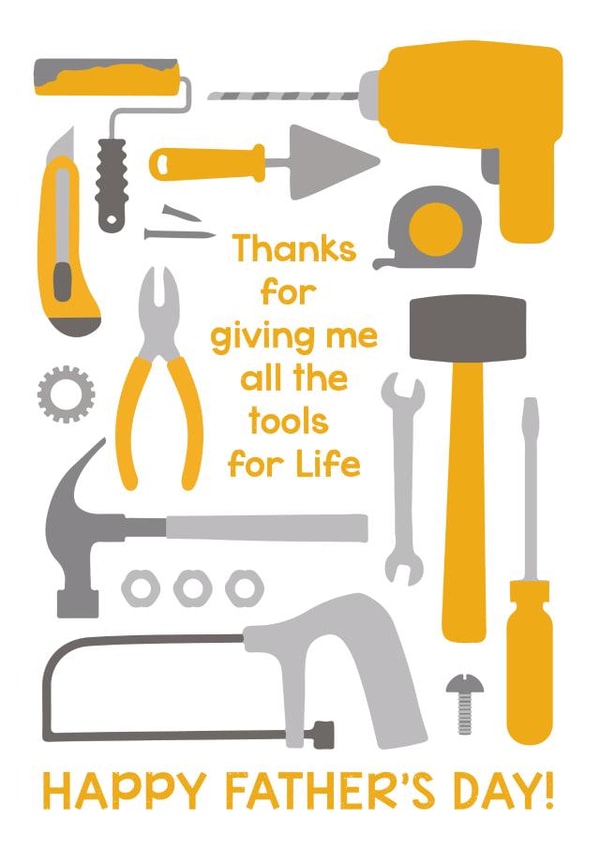 Father's Day Card - Tools For Life created by The Imagination Spot