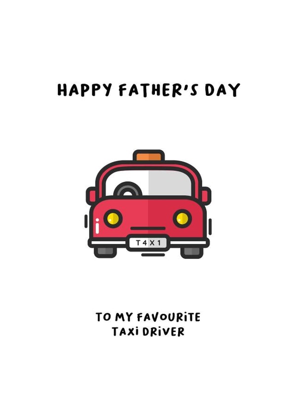 Father's Day Card - Favourite Taxi Driver created by @a_n_d_creative