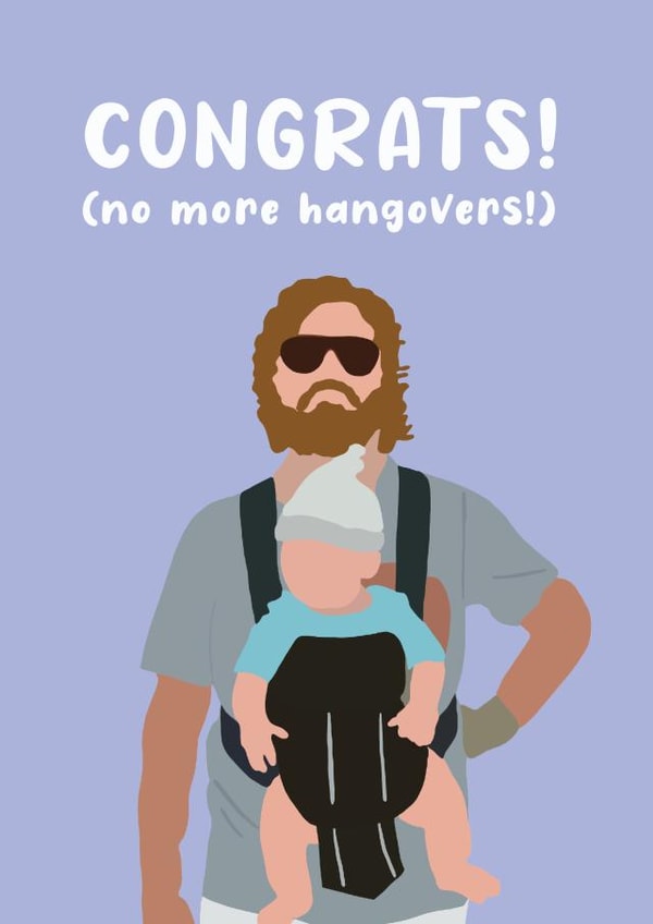 The Hangover Baby Congratulations created by Kwirk Cards