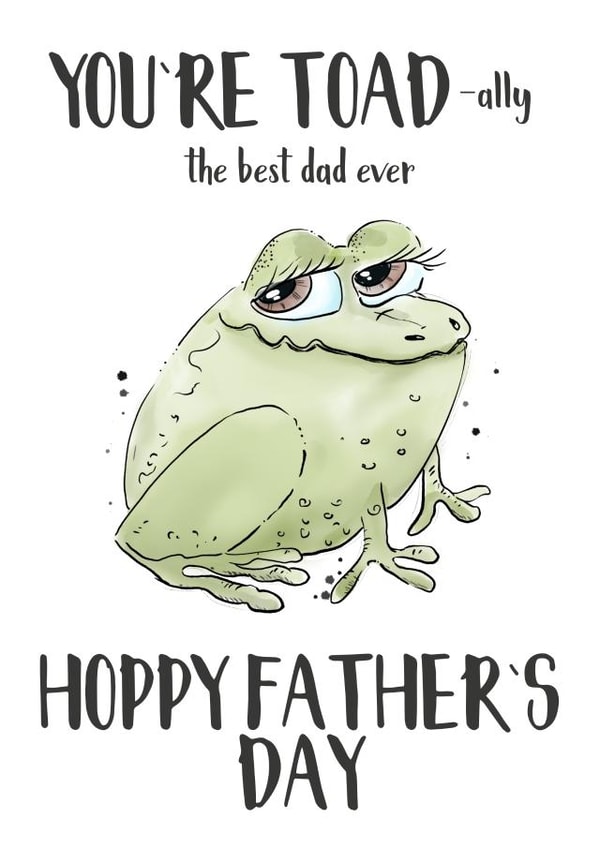 Toad-ally the best dad every Hoppy frog created by The Arty Apples Limited