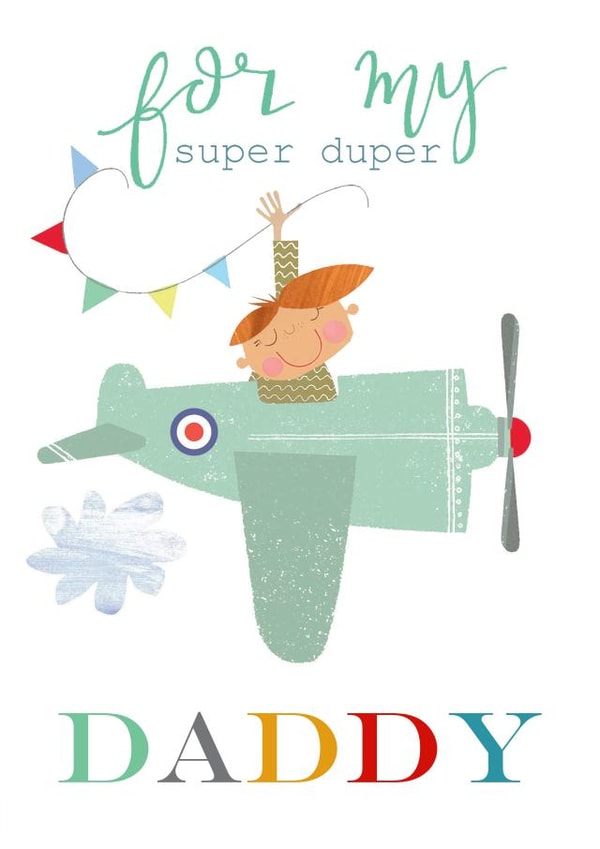fathers day card - aeroplane - for my daddy - cute and heartfelt created by Kali Stileman
