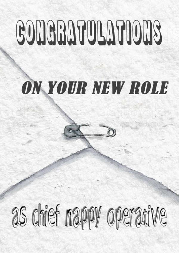 Funny New Baby Congratulations card created by June Malone