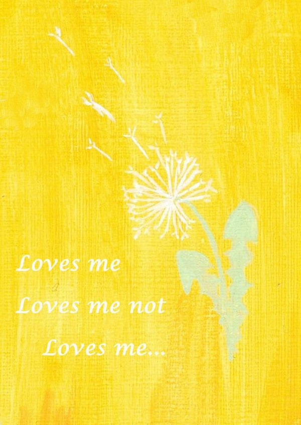 Love me, love me not card created by Misses Tree