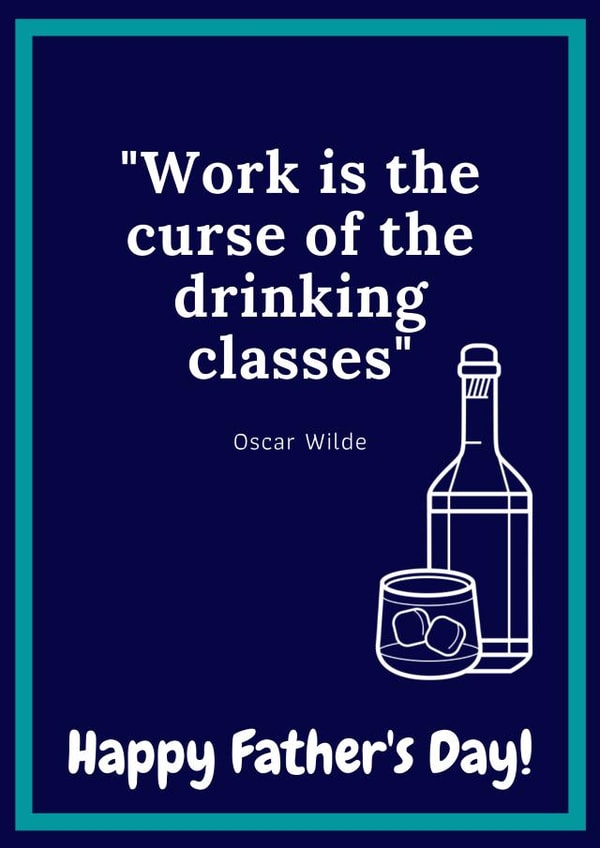 Curse of the drinking classes fathers day card created by Pip Davis