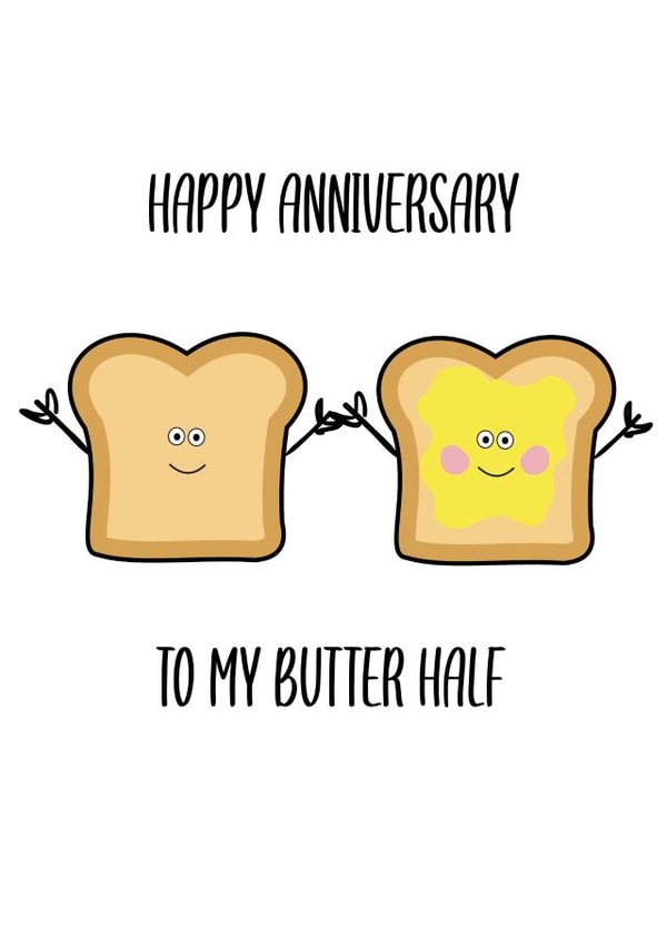 Butter half anniversary card created by Jemma Louise UK