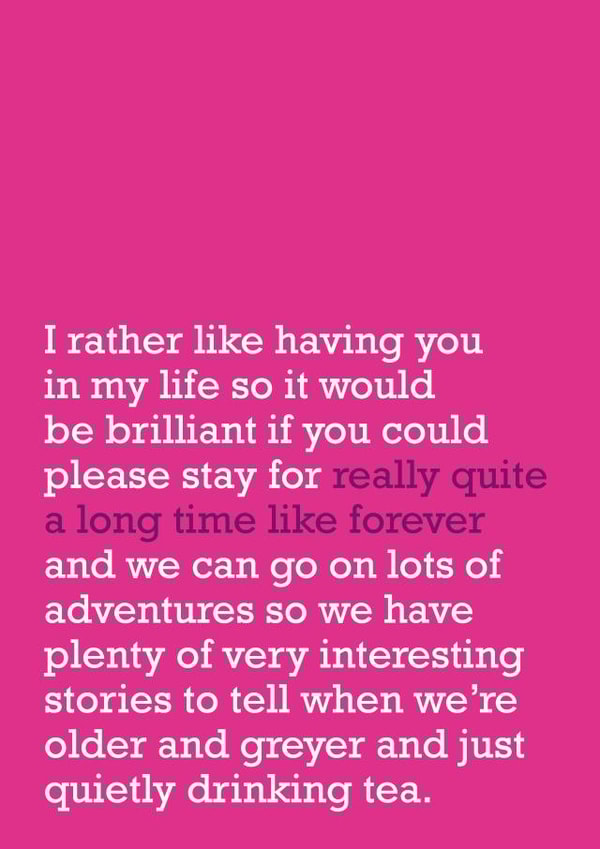 A Long Time Like Forever love card created by The Right Lines