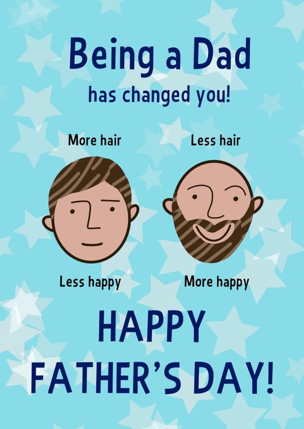 Loosing your hair Father’s Day card created by @cottonfoxprints