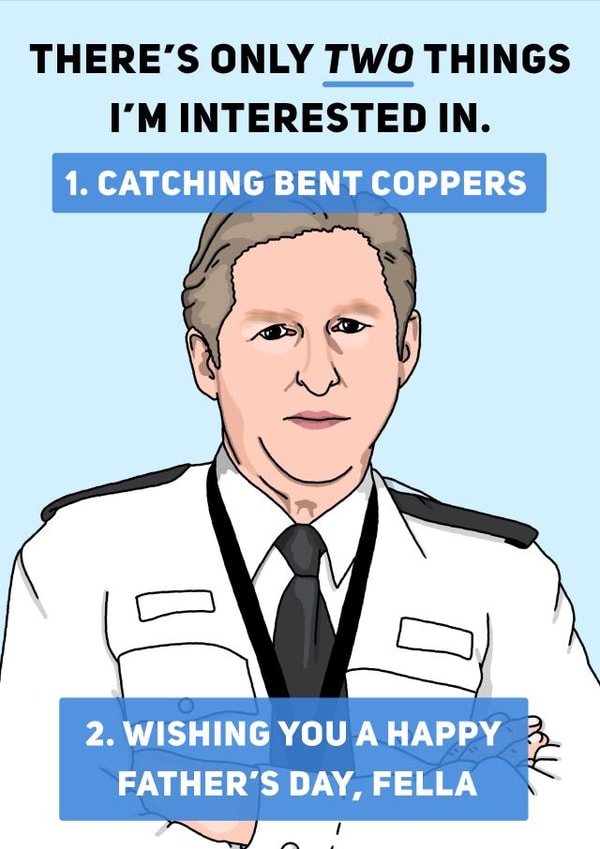Bent Coppers Line of Duty Father's Day card created by Bubble&Cheek