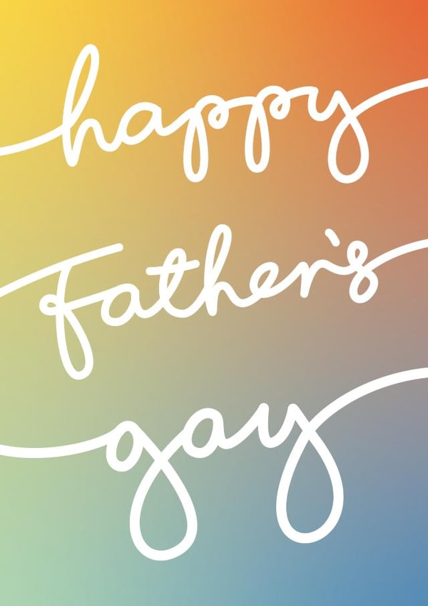 Happy Father's Gay Rainbow Card created by Bullar Designs