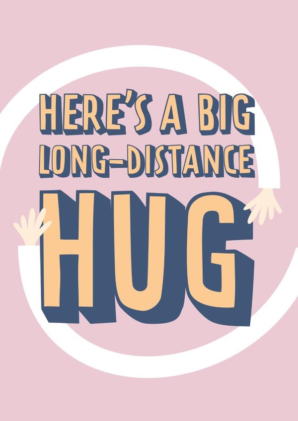 Long-distance hug card created by Bullar Designs