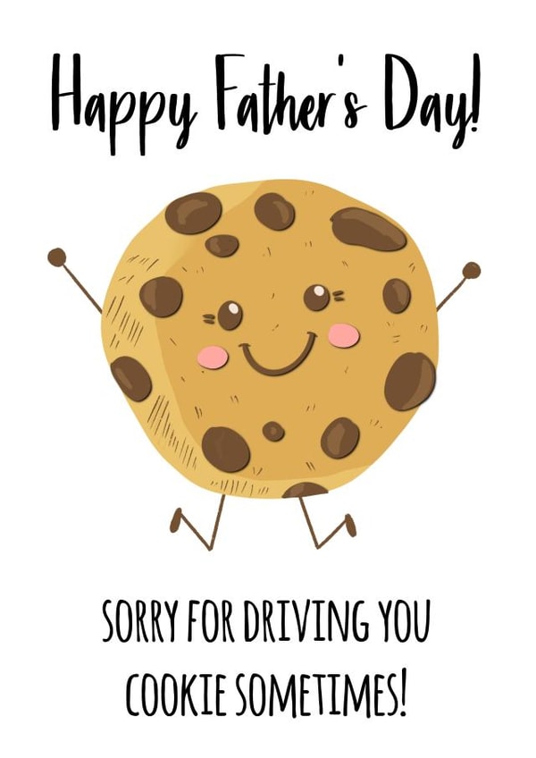Cookie Father's Day card created by The Arty Apples Limited