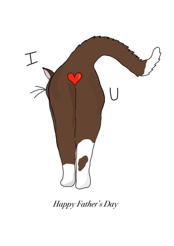 Cheeky Father's day cat card created by Eat the Moon