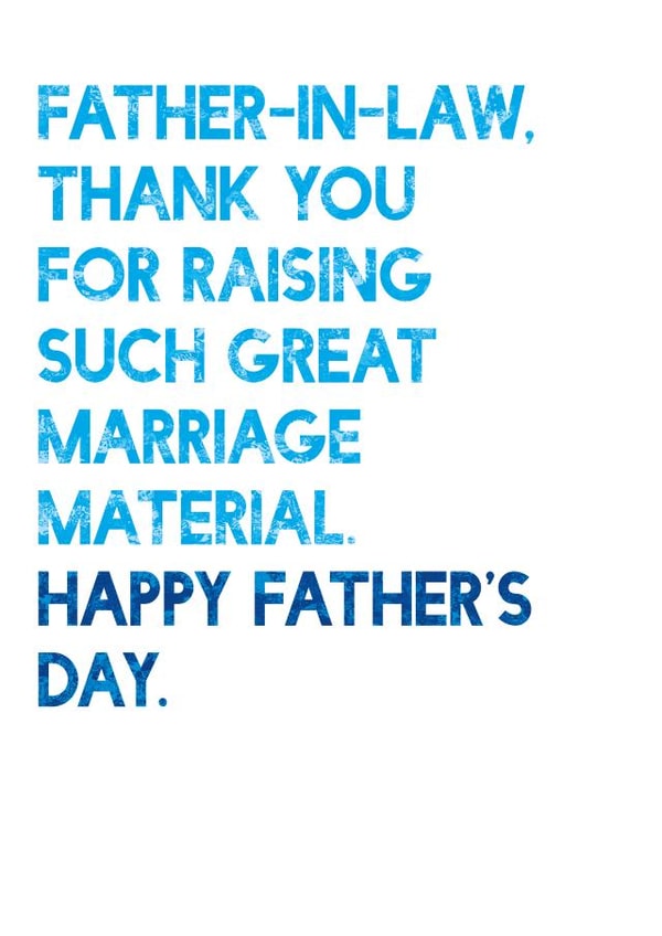 Father-in-Law Father's Day Card created by SixElevenCreations