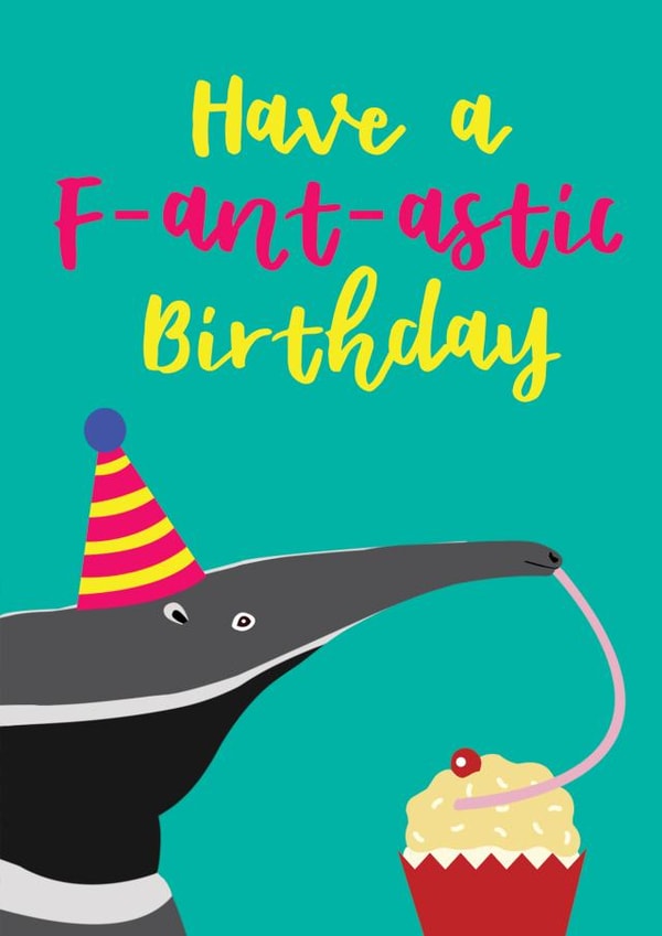 Punny Anteater Birthday Card created by Dusty Rose Lees