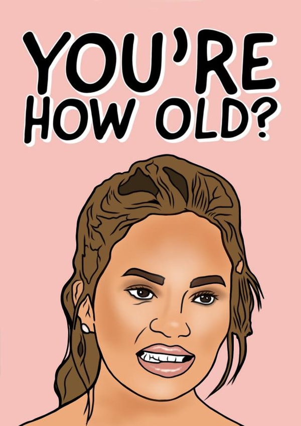 Chrissy Teigan Birthday card created by Keepseyshop