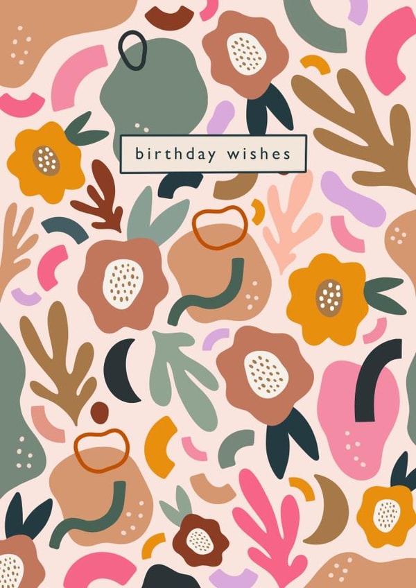 Birthday wishes classic card created by Printed Picnic