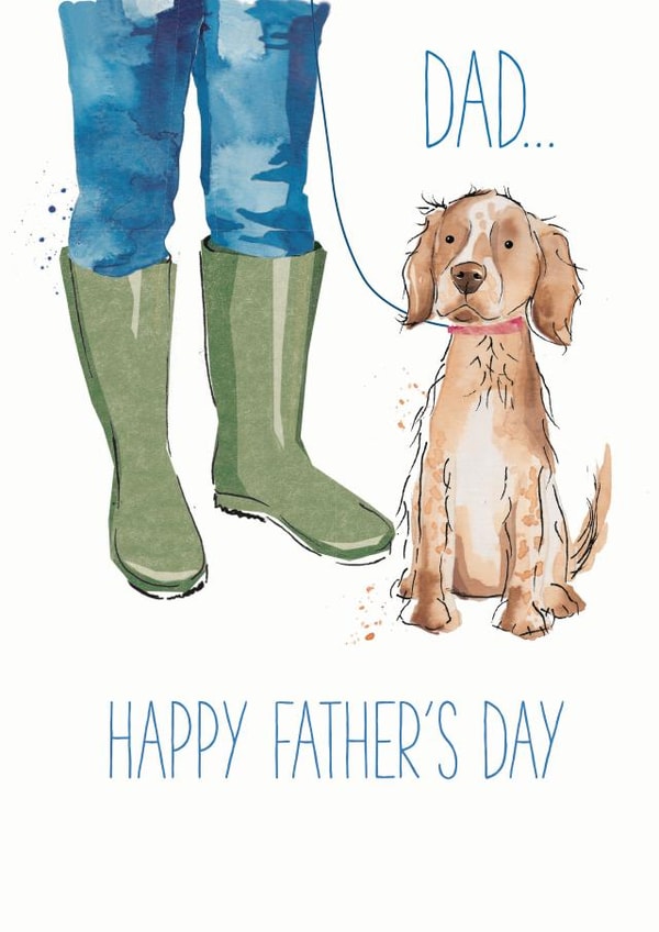 Springer Spaniel Father's Day Card created by Clare Joys