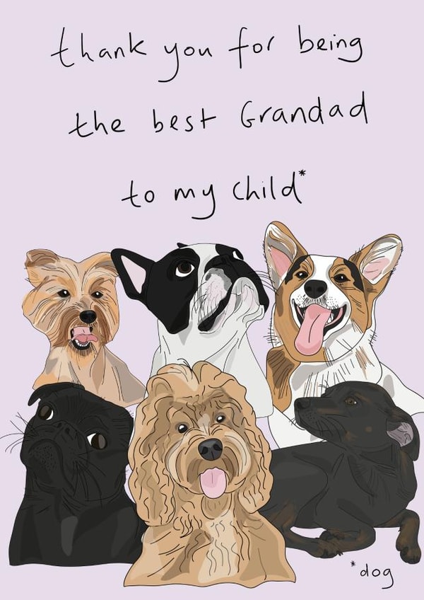Father's day card for dog Grandad created by Eat the Moon