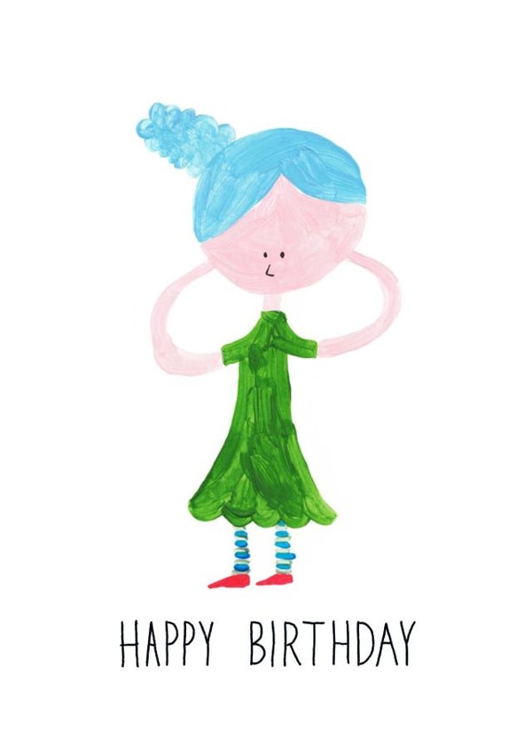 Blue Haired Birthday created by LMT