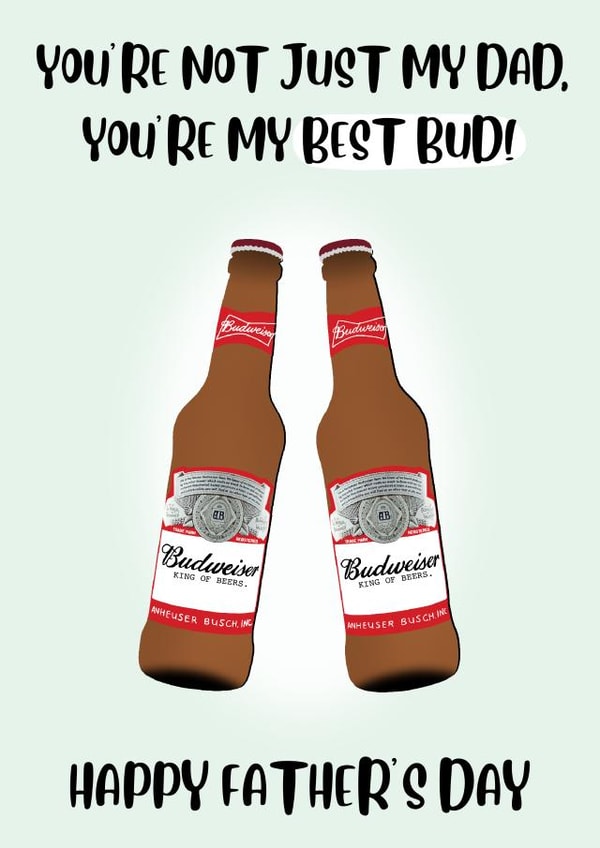 Best bud Father’s Day card created by Paper Wishes Co