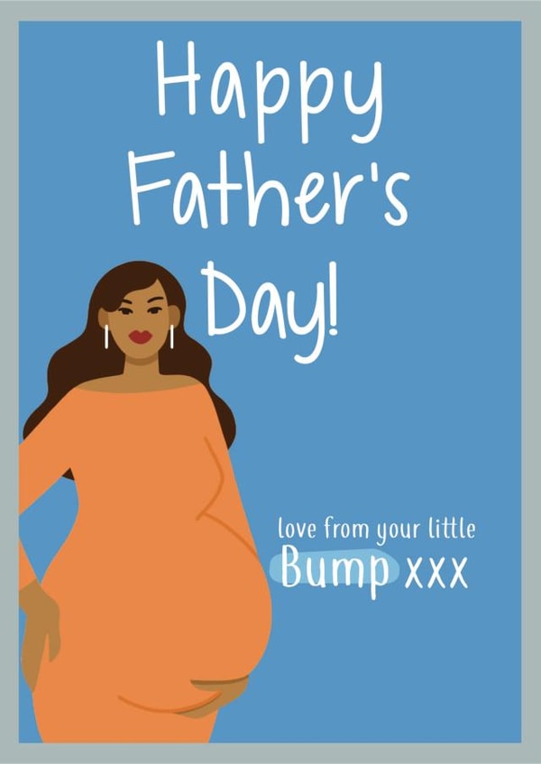 From the bump Fathers day card created by InclusiviTwee