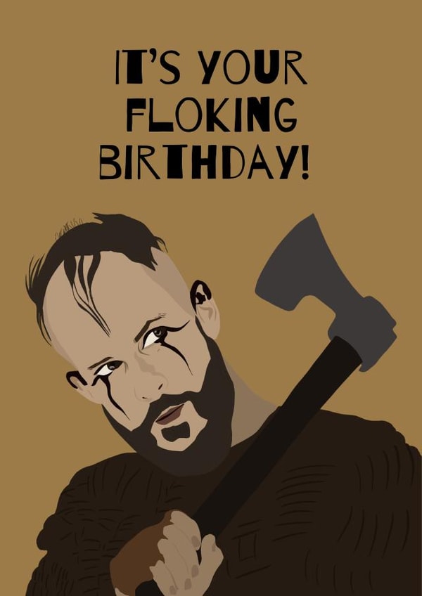 Vikings Floki Birthday card created by TEA Designs