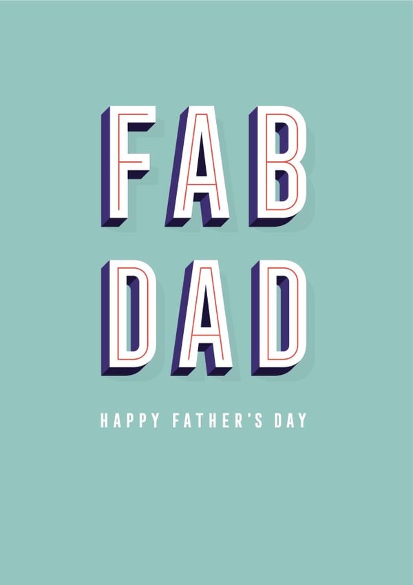 FAB DAD Father’s Day card created by Yay Days