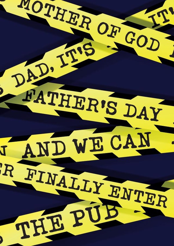Funny Line of Duty Fathers Day Card Crime Scene AC12 created by Mrs Best Paper Co.