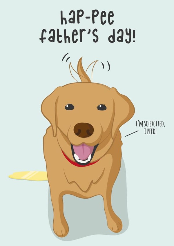 Funny Dog Father's Day Card created by Cheeky Peeky