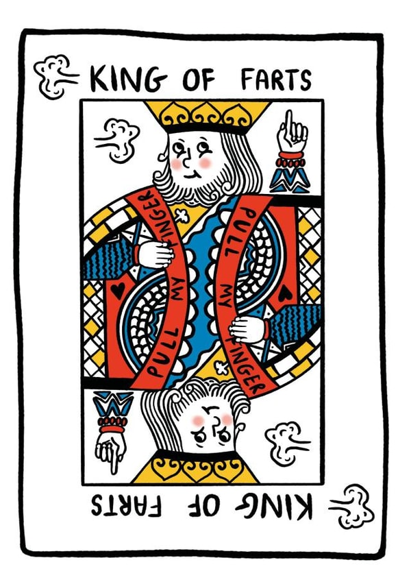 Funny King of Farts Father's Day Card created by Debmon Design