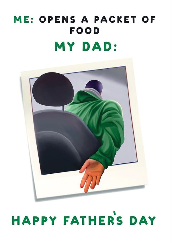 Car Snacks Funny Dad Father's day card created by Hot Dog greetings