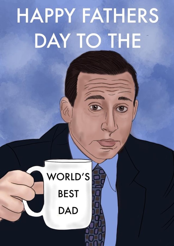 The Office Michael scott fathers day card created by Stacie Charlton