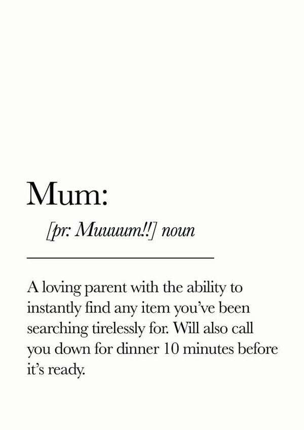 Classic Mum Definition created by Blueberry Unicorns