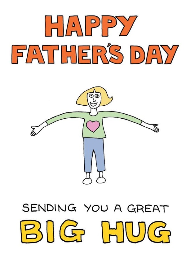 Big Hug From Your Daughter - Father's Day Card from Off The Leash created by Happy Octopus by Rupert Fawcett