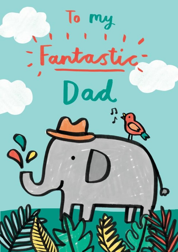 Fantastic Dad elephant Father's day card created by Jenny Seddon