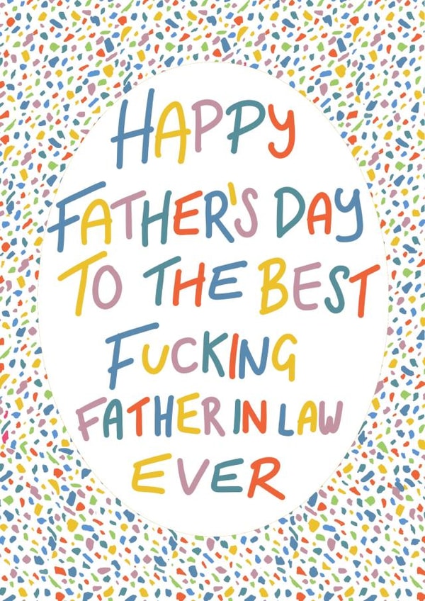 Best fucking father in law Father’s Day card created by Lyndsey Jade