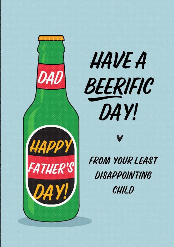 Funny Beerific Father's Day Card created by Emoticology Cards