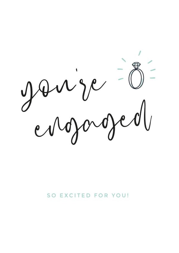 You're Engaged Engagement Card created by Fern + Grey