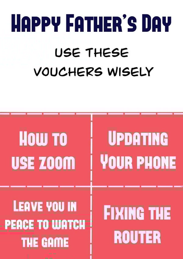 Father’s Day Gift Vouchers created by M Wills