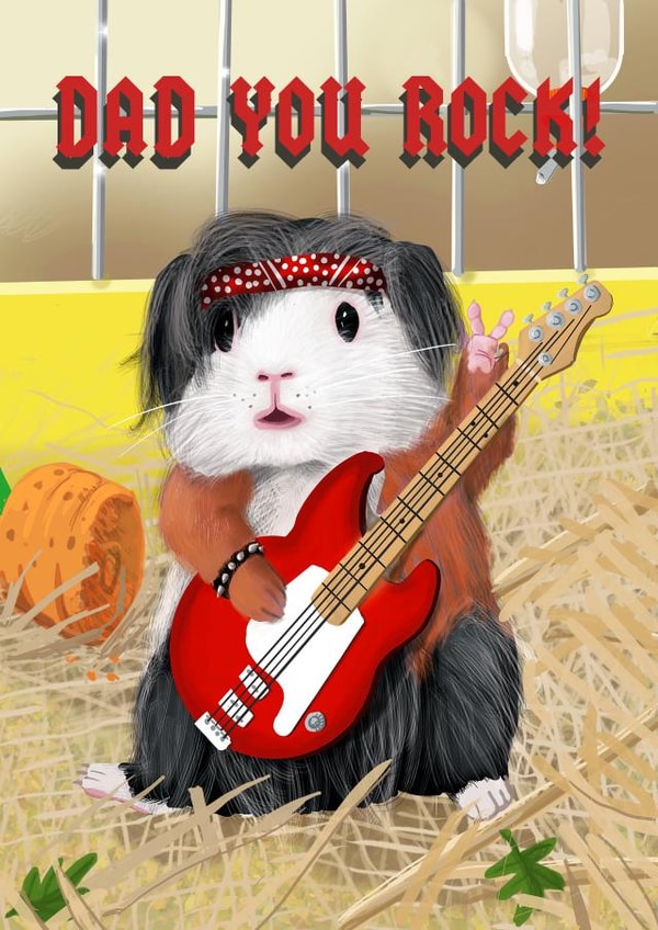 Guinea Pig Rock for Dad created by Jo Wathan