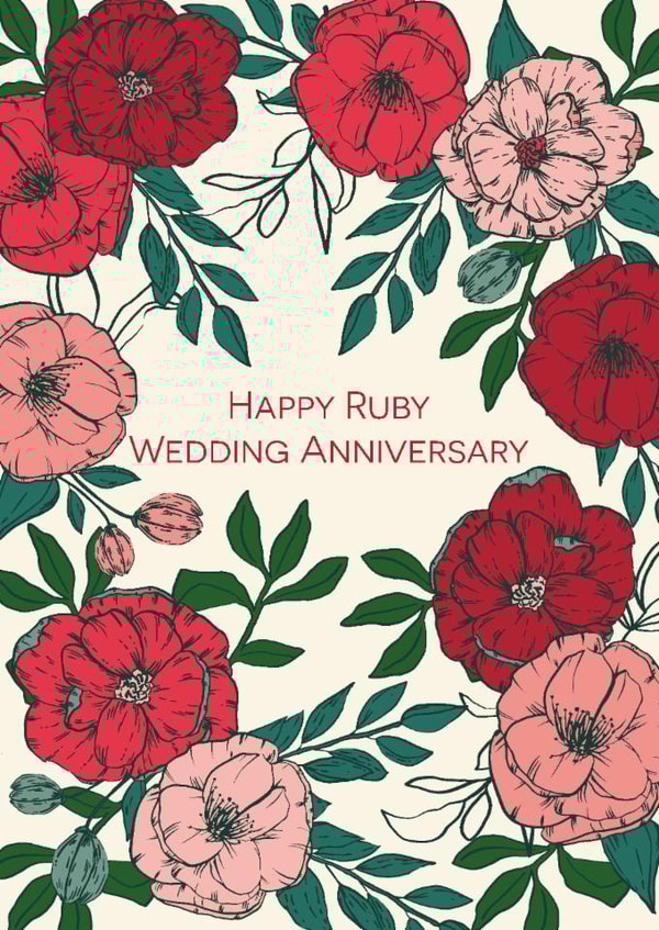 Celebrating 40 years of marriage created by Sazerelli Designs