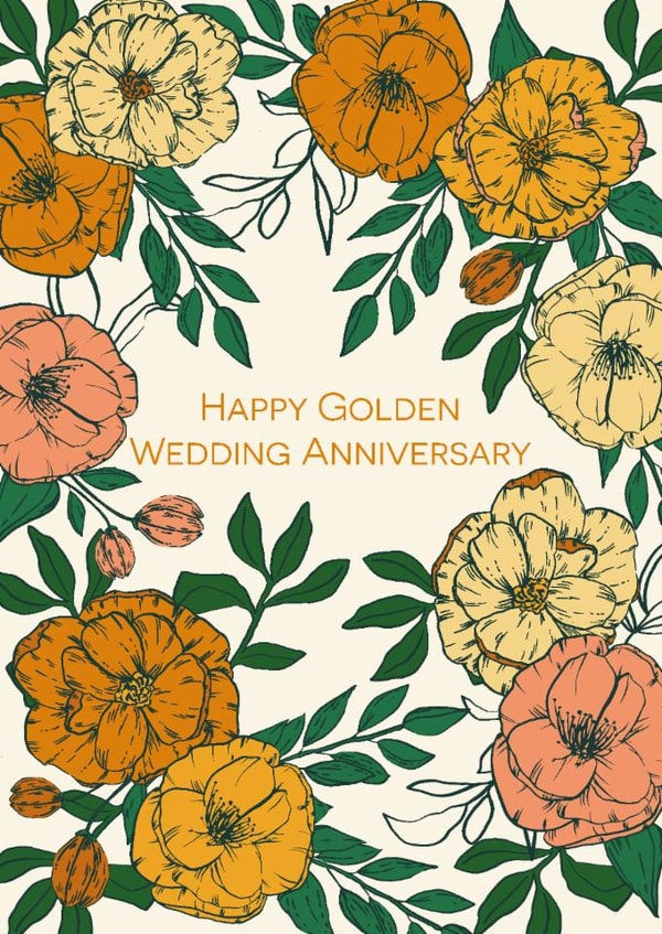 Happy Golden Wedding Anniversary created by Sazerelli Designs