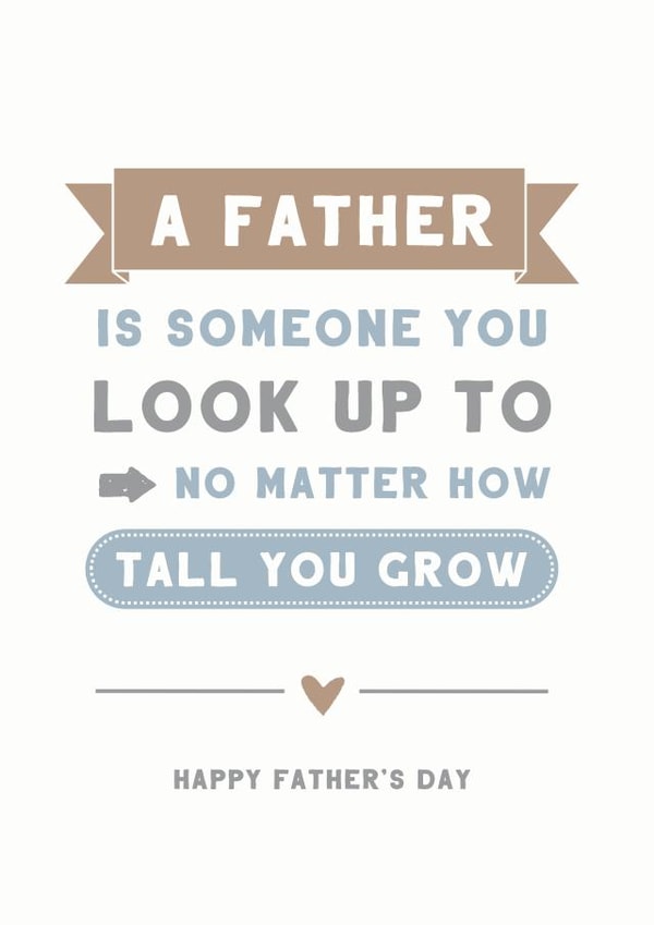 Father's Day Card - Look Up To sentiment created by Cloud 9 Design
