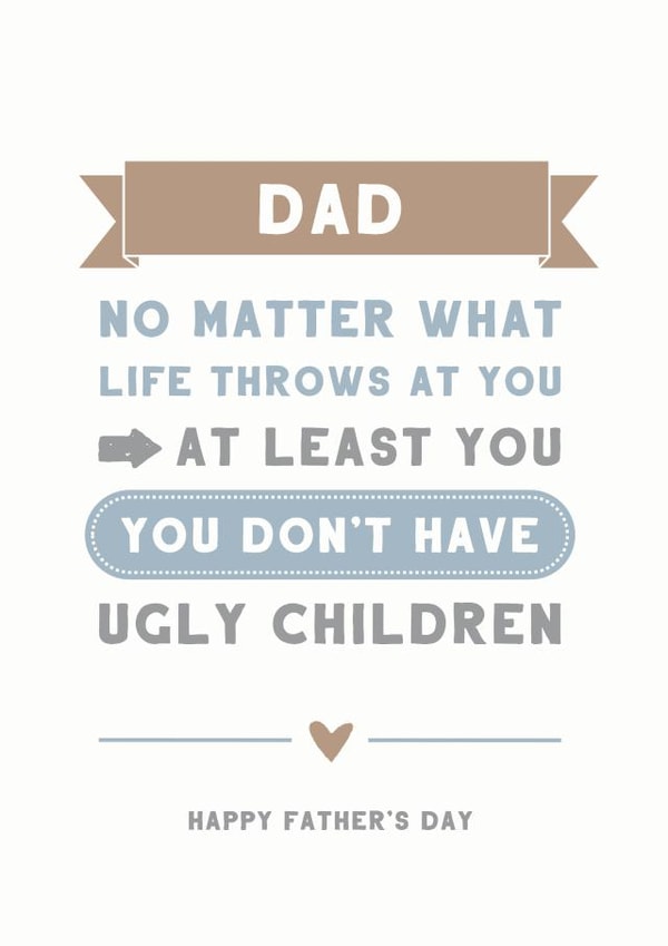 Father's Day Card - Ugly Children created by Cloud 9 Design