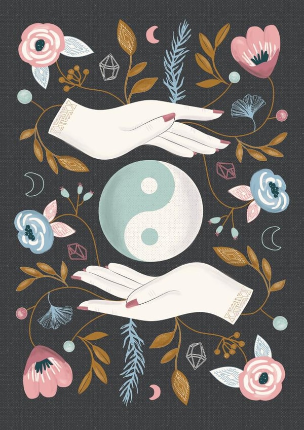 Balance Spiritual Astrology Art Card created by Wild Living