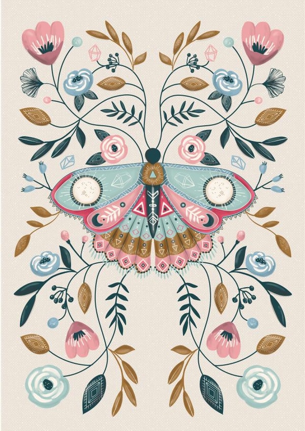 Floral Butterfly Card created by Wild Living
