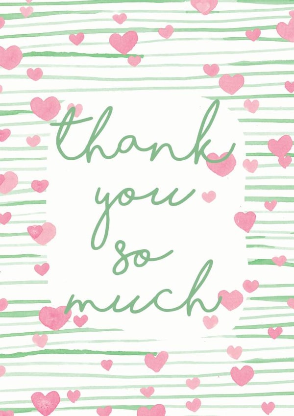 Thank You Green Stripe created by Rachael Martland