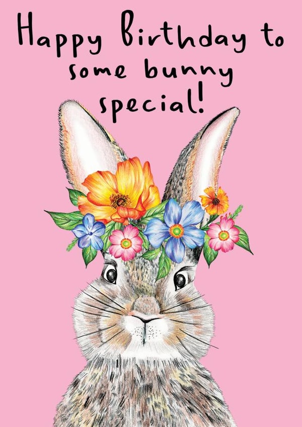 Cute Illustrated Some Bunny Special Birthday Card created by Amy Florence Design