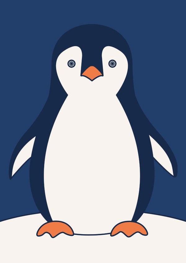 Cute Penguin Card created by Stefan Rayner